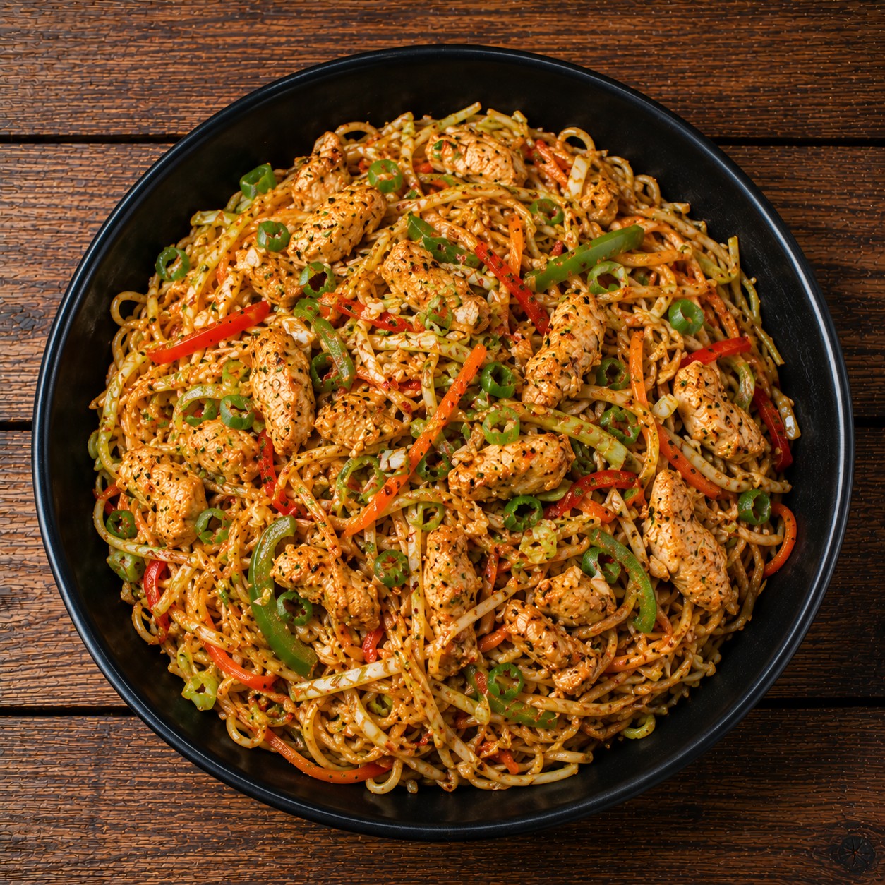 Chilli Garlic Chicken Noodles